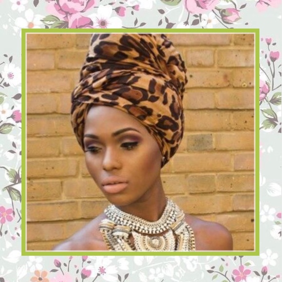 leopard print head wrap